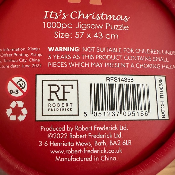 NIB Robert Frederick Christmas Puzzle It's Christmas 1000 Piece - Picture 10 of 10